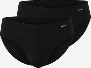 Slip di Skiny in nero: frontale