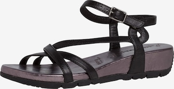 TAMARIS Sandalen met riem in Zwart: voorkant