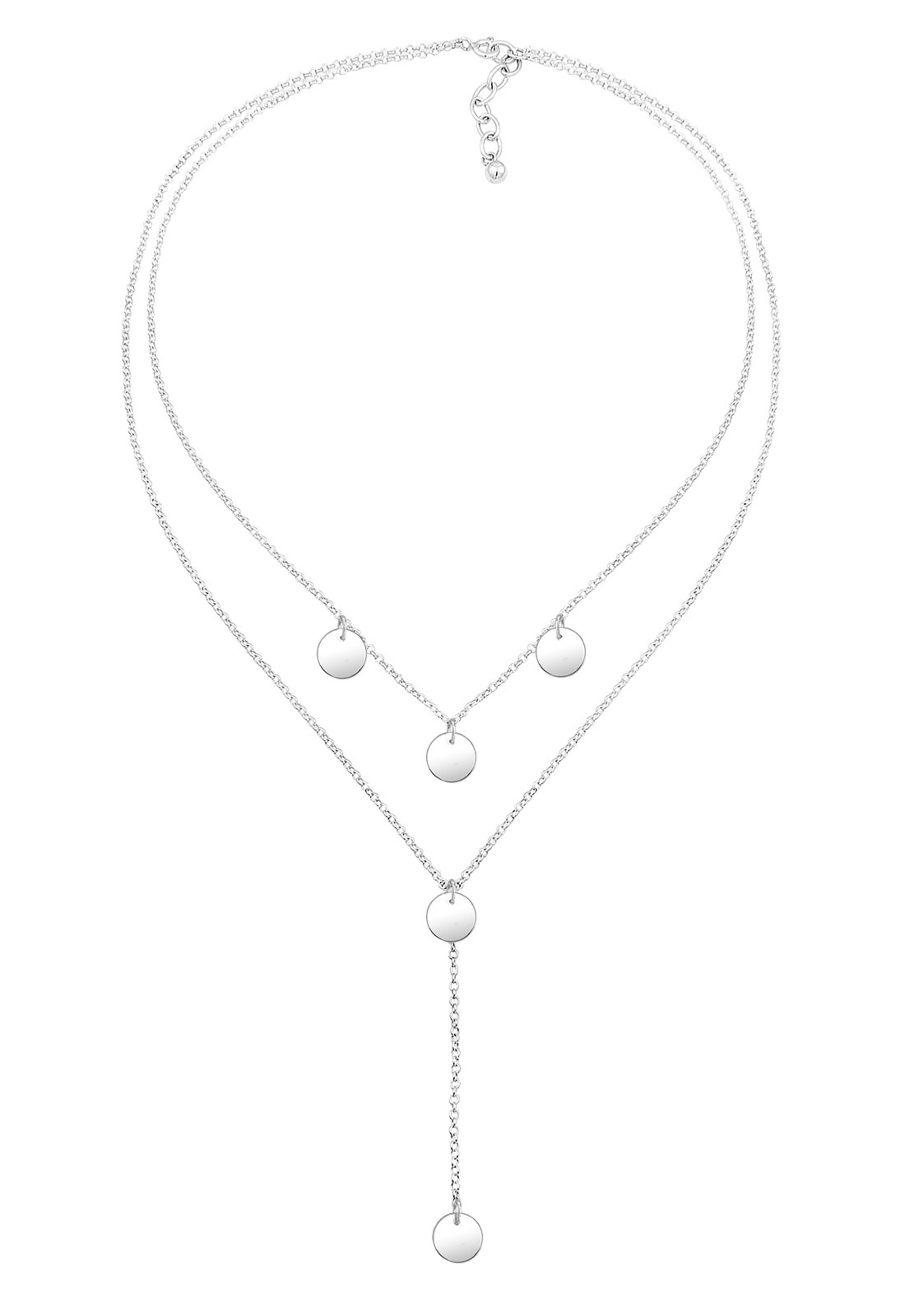 Chaîne 'Geo' ELLI en argent : devant