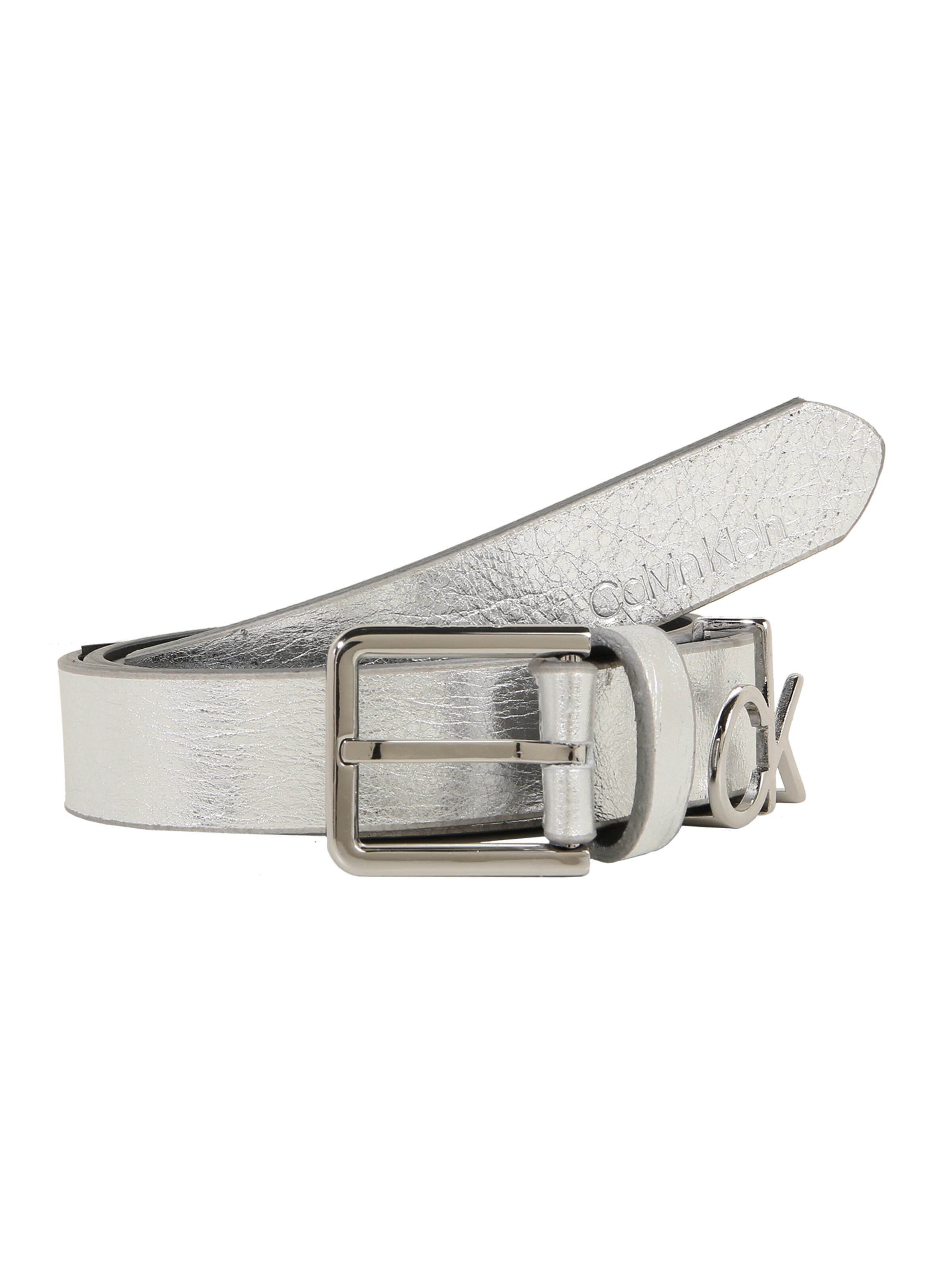 Calvin Klein - Riem '2.5CM CK SLIDER BELT' in de kleur Zilver