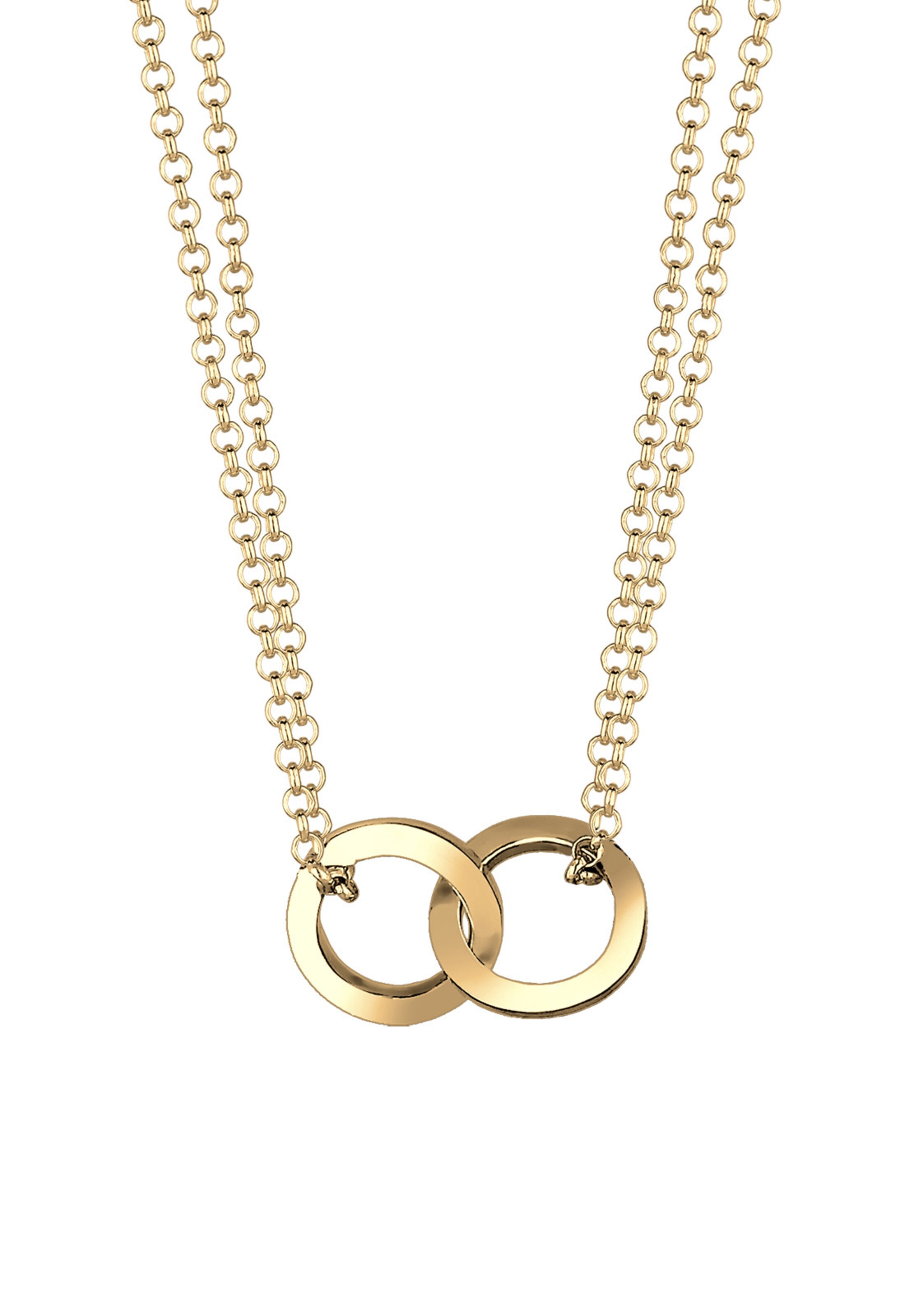 ELLI Ketting 'Kreis' in Goud: voorkant