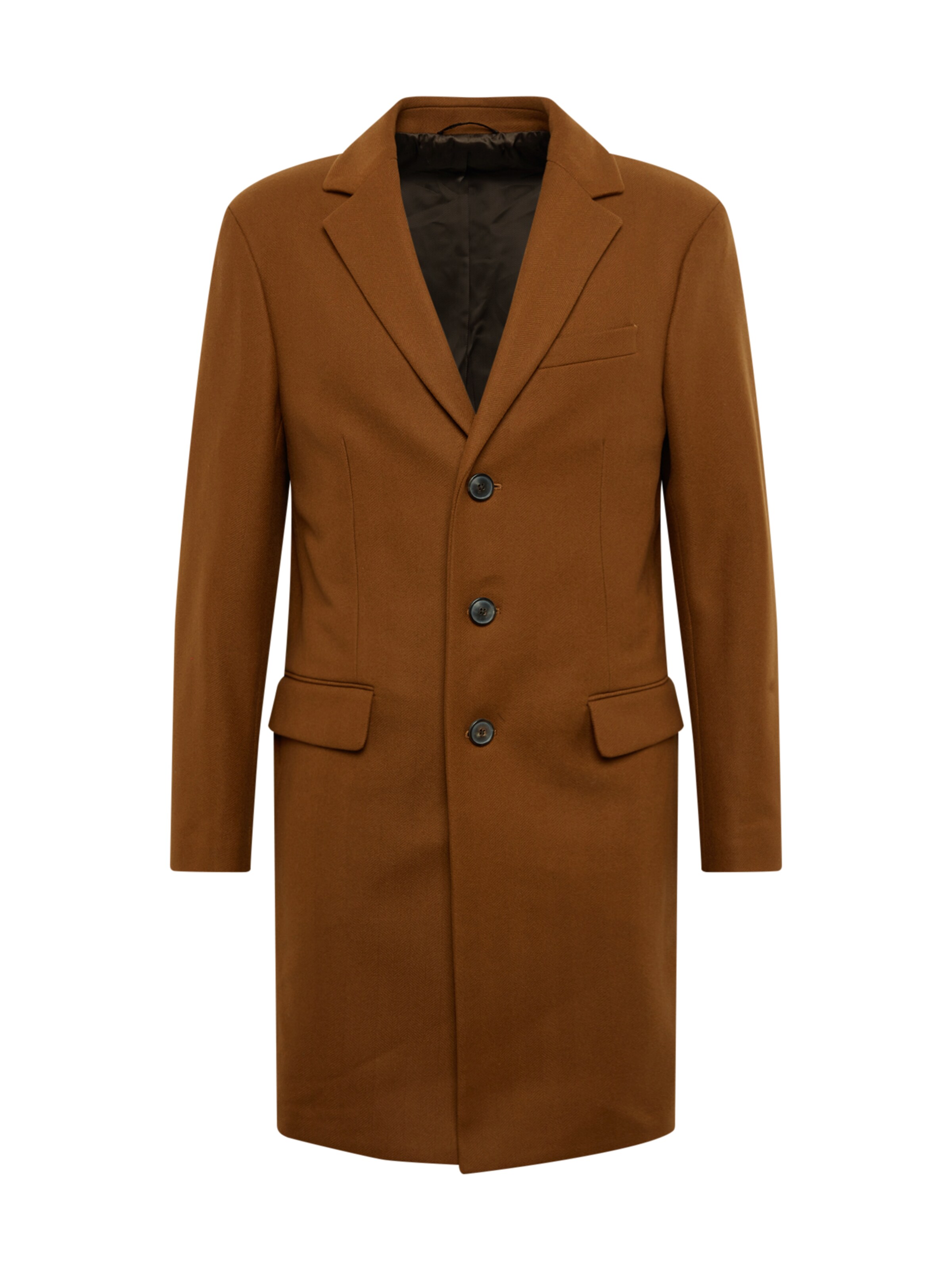 Banana Republic - Tussenjas 'WOOL CASHMERE BLEND HERRINGBONE TOPCOAT' in de kleur Karamel
