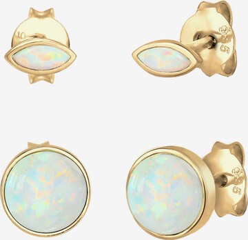 ELLI Earrings 'Opal' in Gold: front