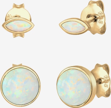 ELLI Earrings 'Opal' in Gold: front