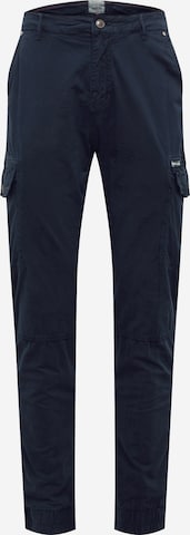 BLEND Tapered Cargobroek in Blauw: voorkant