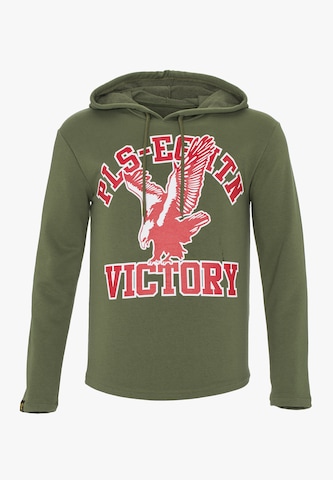 PLUS EIGHTEEN Sweatshirt in Groen: voorkant