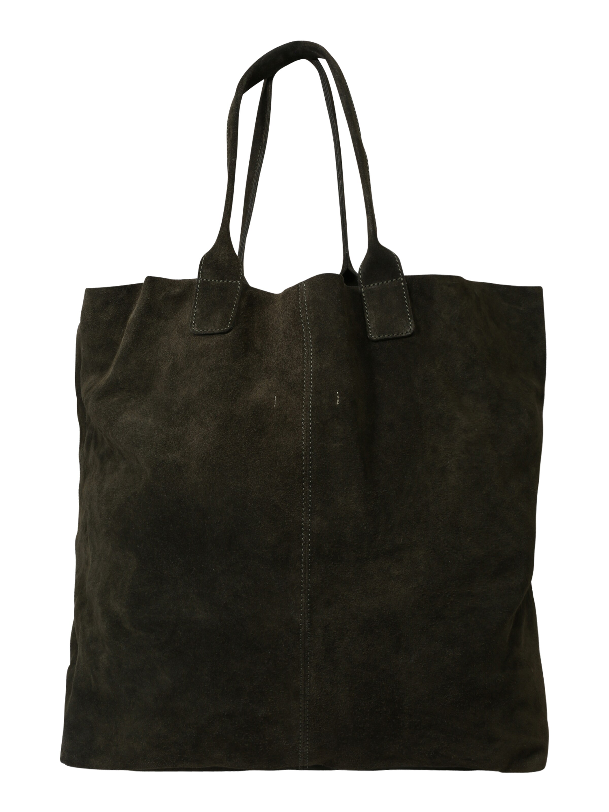 PIECES - Shopper 'PCJEN SUEDE SHOPPER IF' in de kleur Olijfgroen
