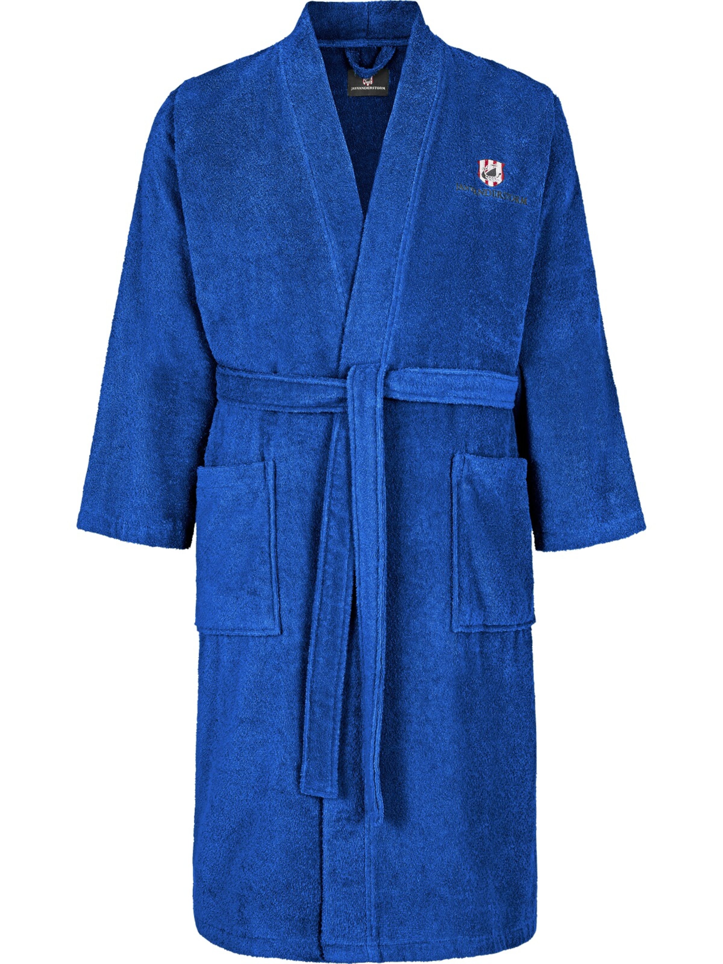 Jan Vanderstorm Bademantel 'Janning' in Blau: Vorderseite
