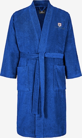 Jan Vanderstorm Long Bathrobe 'Janning' in Blue: front