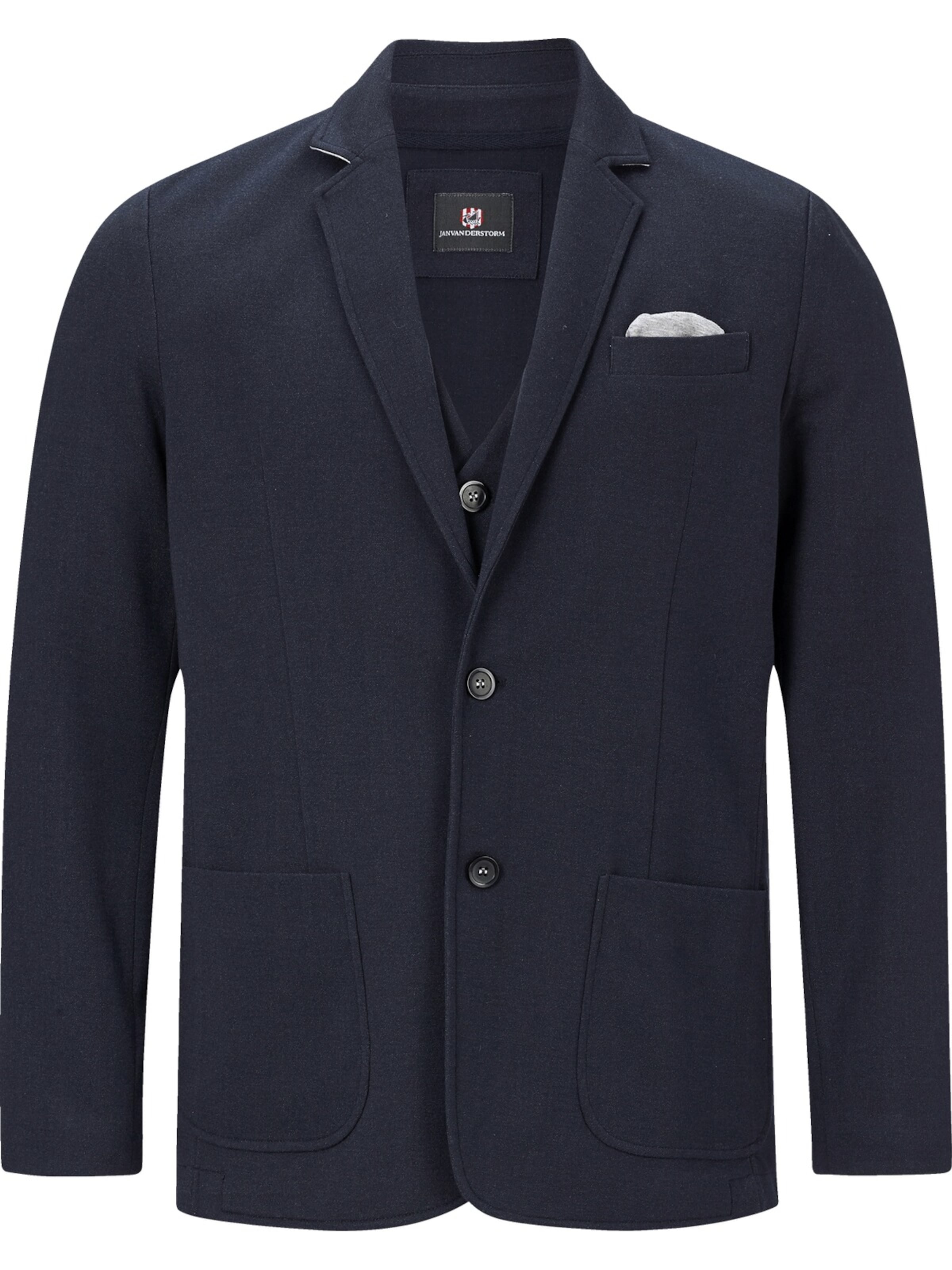 Jan Vanderstorm Comfort Fit Sakko mit Weste 'Holmstein' in Blau: Vorderseite