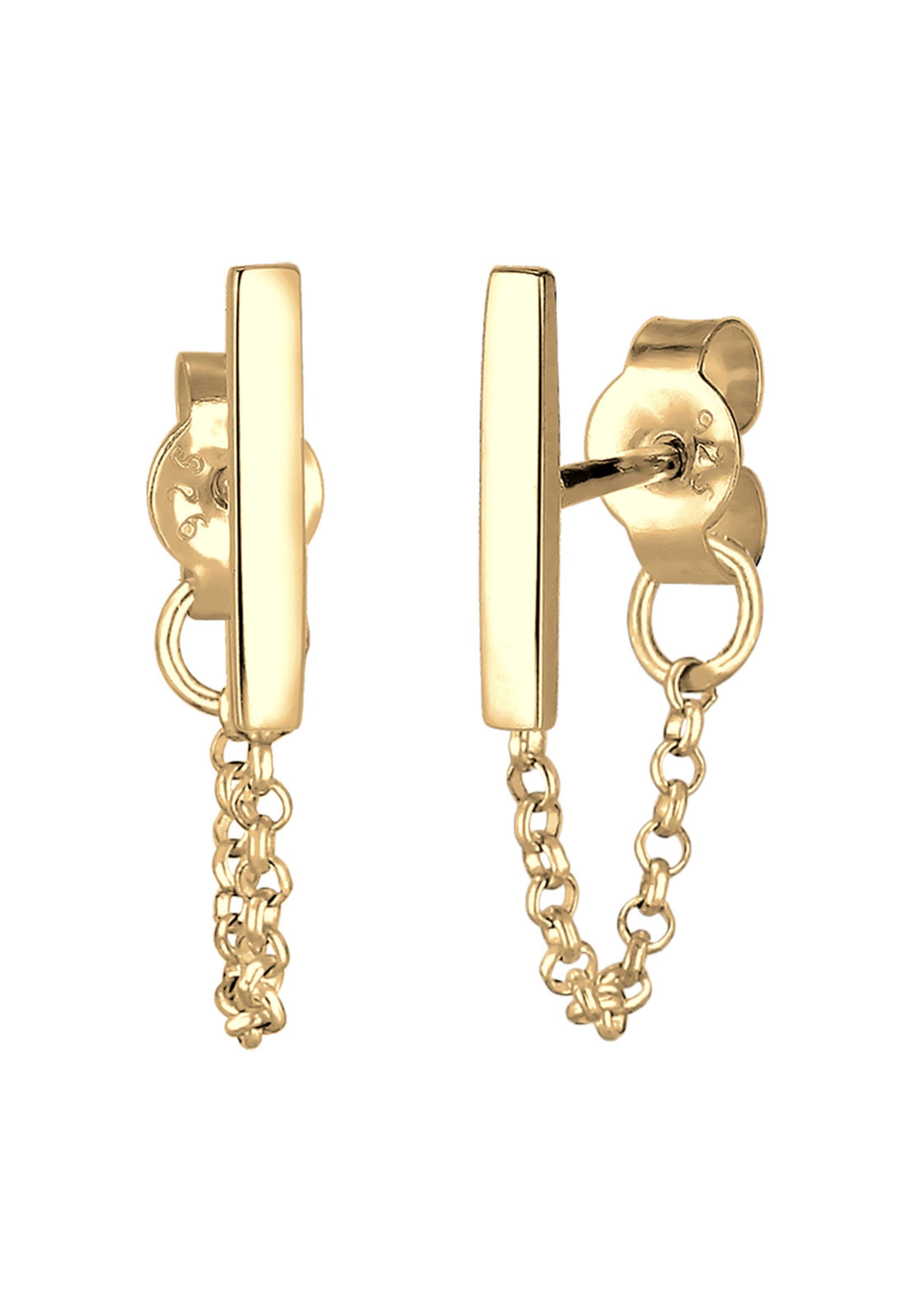 Boucles d'oreilles 'Geo, Kette' ELLI en or : devant