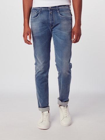 REPLAY Slimfit Jeans 'Anbass' in Blauw: voorkant