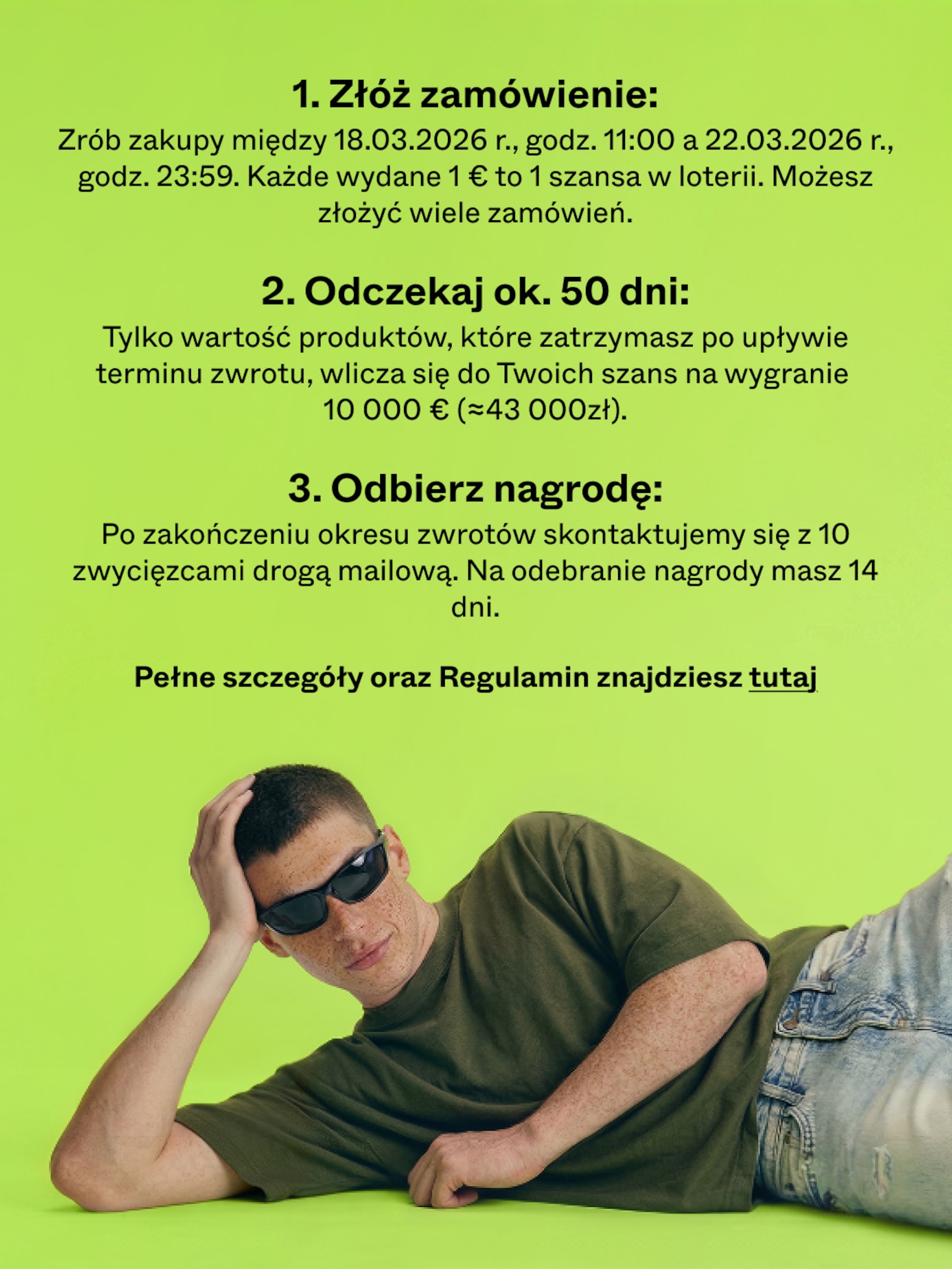 Kupuj teraz i zyskaj szansę na 1 z 10 doładowań konta na zakupy Wygraj ≈43 000zł na zakupy