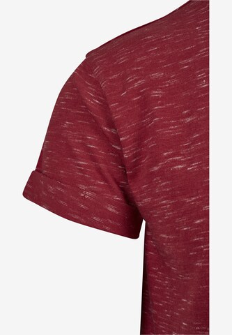 Urban Classics Shirt 'Space Dye Turnup Tee' in Rood