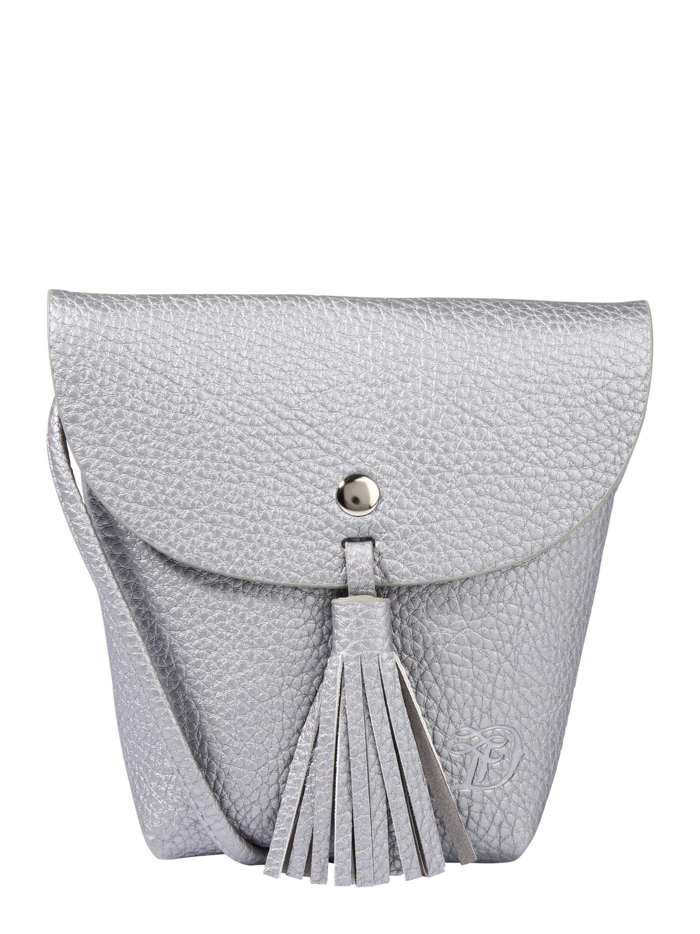 TOM TAILOR DENIM Taška cez rameno 'IDA' - Strieborná: predná strana