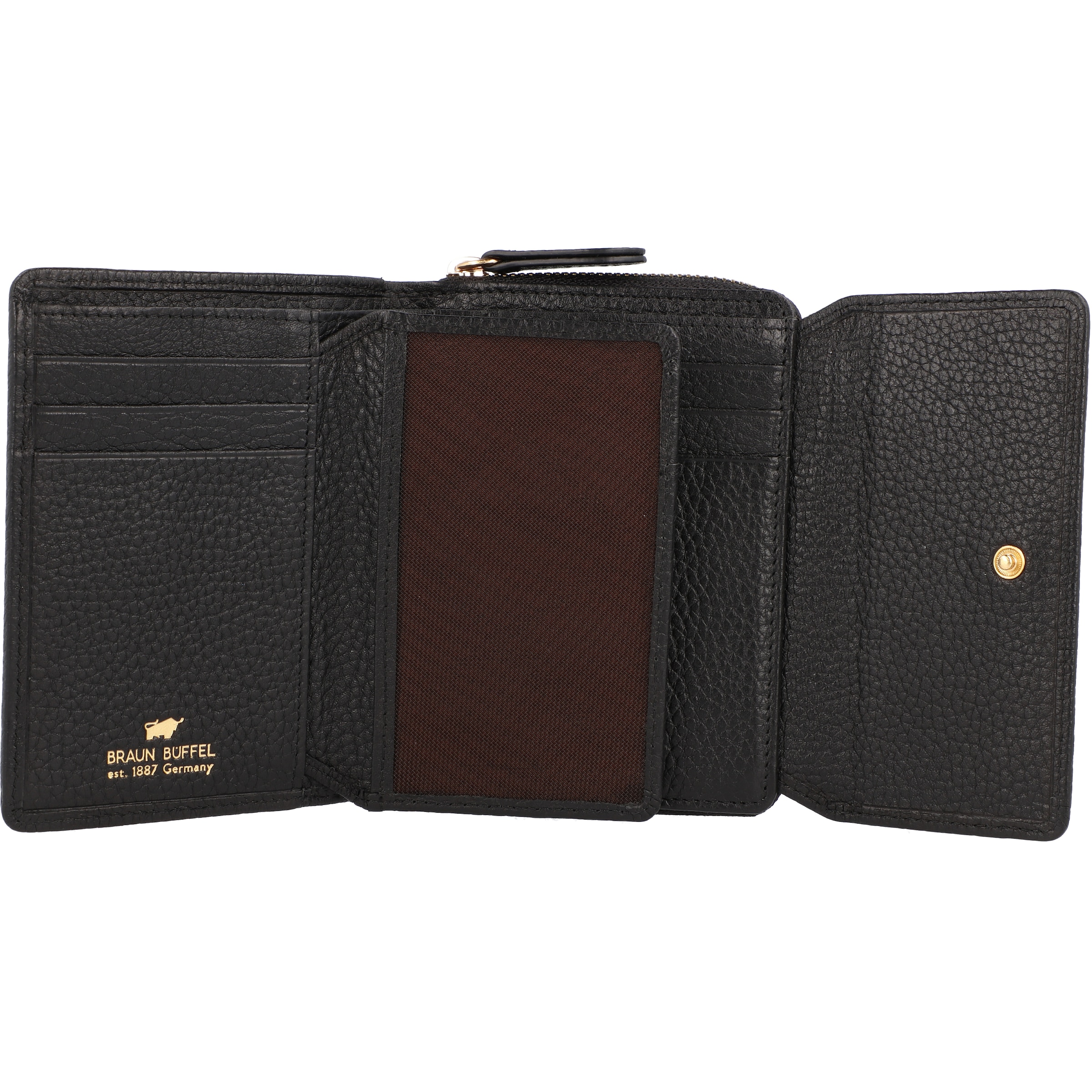 Portamonete 'Asti' di Braun Büffel in nero
