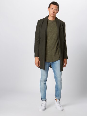 Only & Sons Shirt 'onsMATTY MELANGE LONGY TEE' in Grün