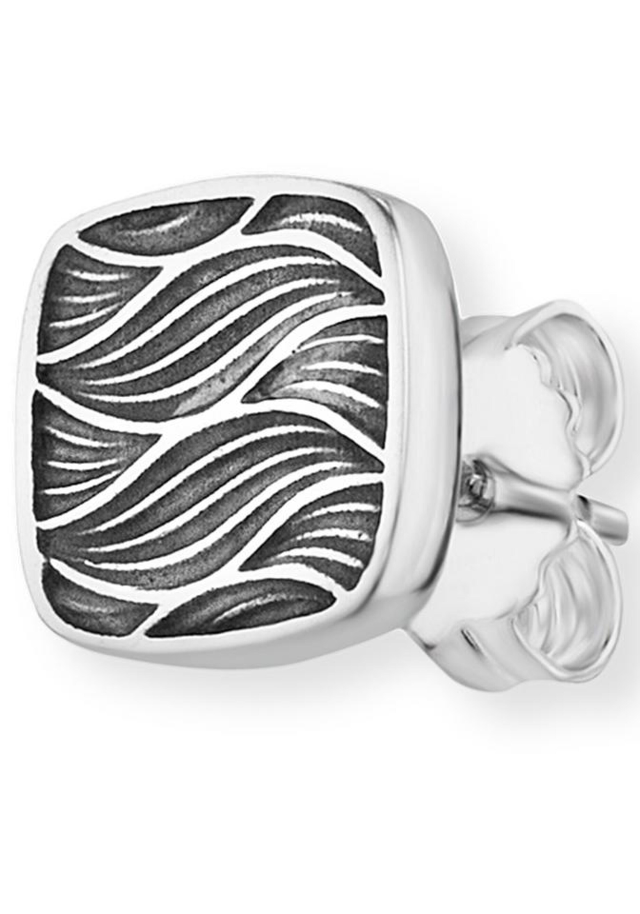 caï Ohrring in Silber: Vorderseite