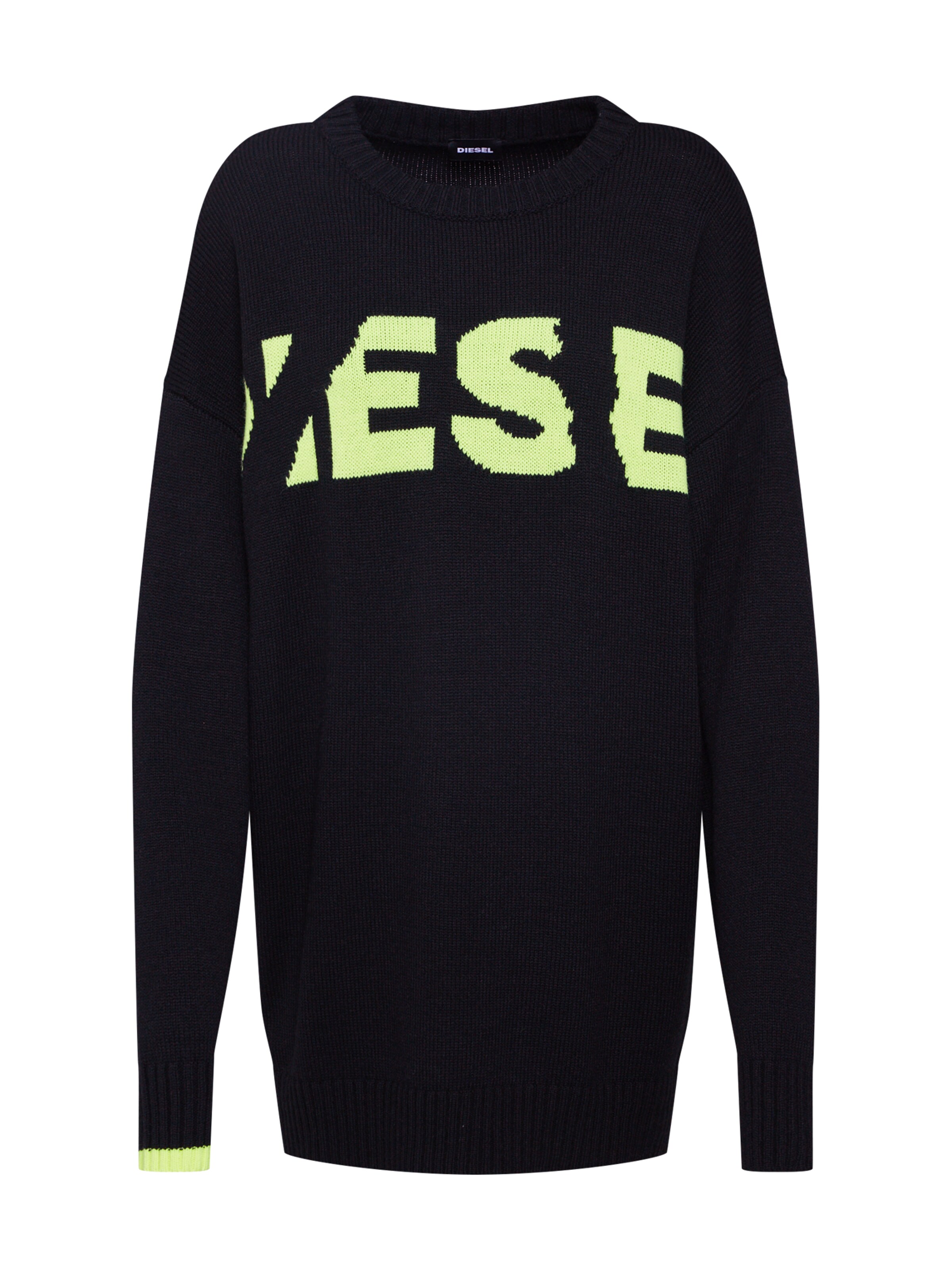 DIESEL - Oversized trui 'K-LOGOX' in de kleur Zwart