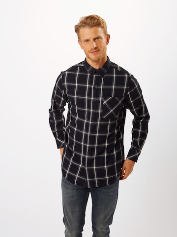 Regular fit Cămașă de la Urban Classics pe albastru