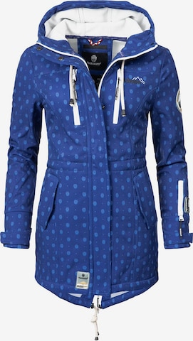 MARIKOO Raincoat 'Zimtzicke' in Blue: front