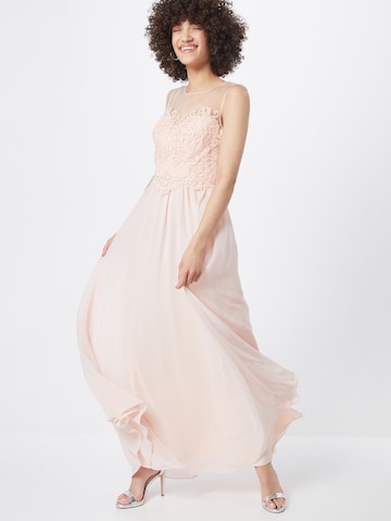 Robe de soirée Laona en rose : devant