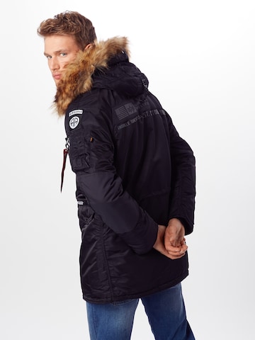 Giacca invernale 'Airborne' di ALPHA INDUSTRIES in nero: dietro