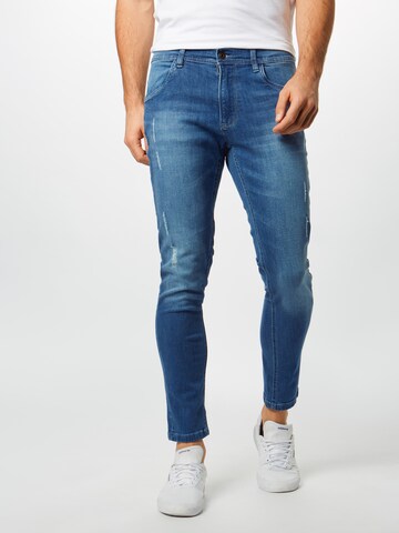 Urban Classics Skinny Jeans in Blue: front