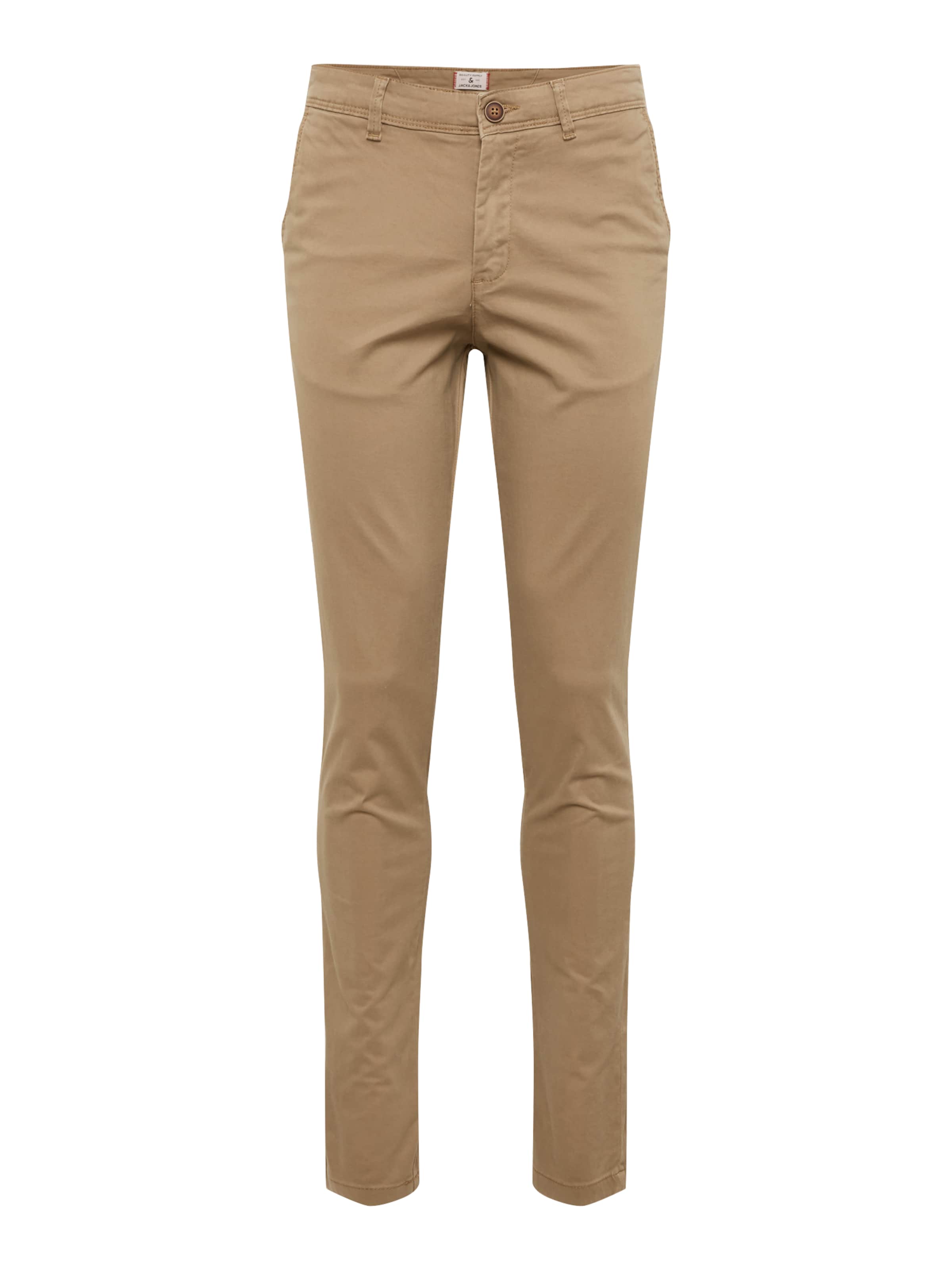 JACK & JONES - Calças chino 'JJIMarco JJBowie' em bege: frente