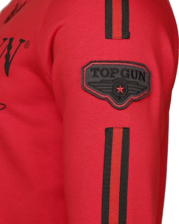 TOP GUN Sweatshirt ' Streak ' in Rood