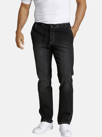 Jan Vanderstorm Regular Jeans 'Vertti' in Zwart: voorkant