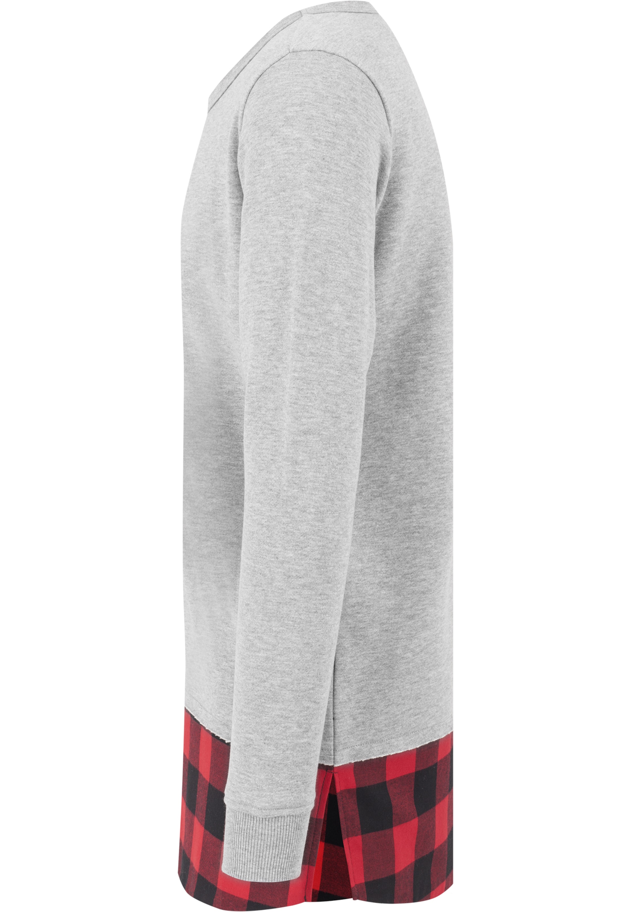 Urban Classics Sweatshirt in Mottled grey / Red / Black, Item view