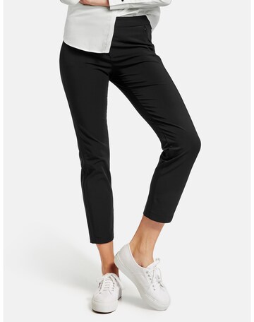 TAIFUN Slimfit Broek in Zwart: voorkant