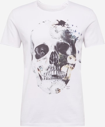 EINSTEIN & NEWTON Regular fit Shirt 'Bird Skull' in White: front