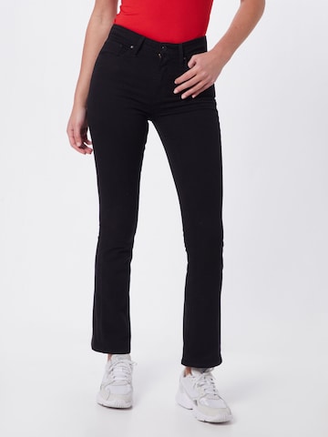 LEVI'S ® Bootcut Jeans '725 High Rise Bootcut' in Zwart: voorkant