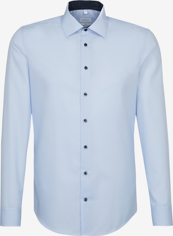 SEIDENSTICKER - Camisa de negocios en azul: frente