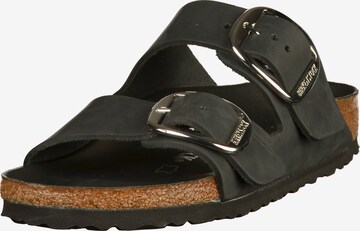 BIRKENSTOCK Mule 'Arizona Big Buckle' in Black: front