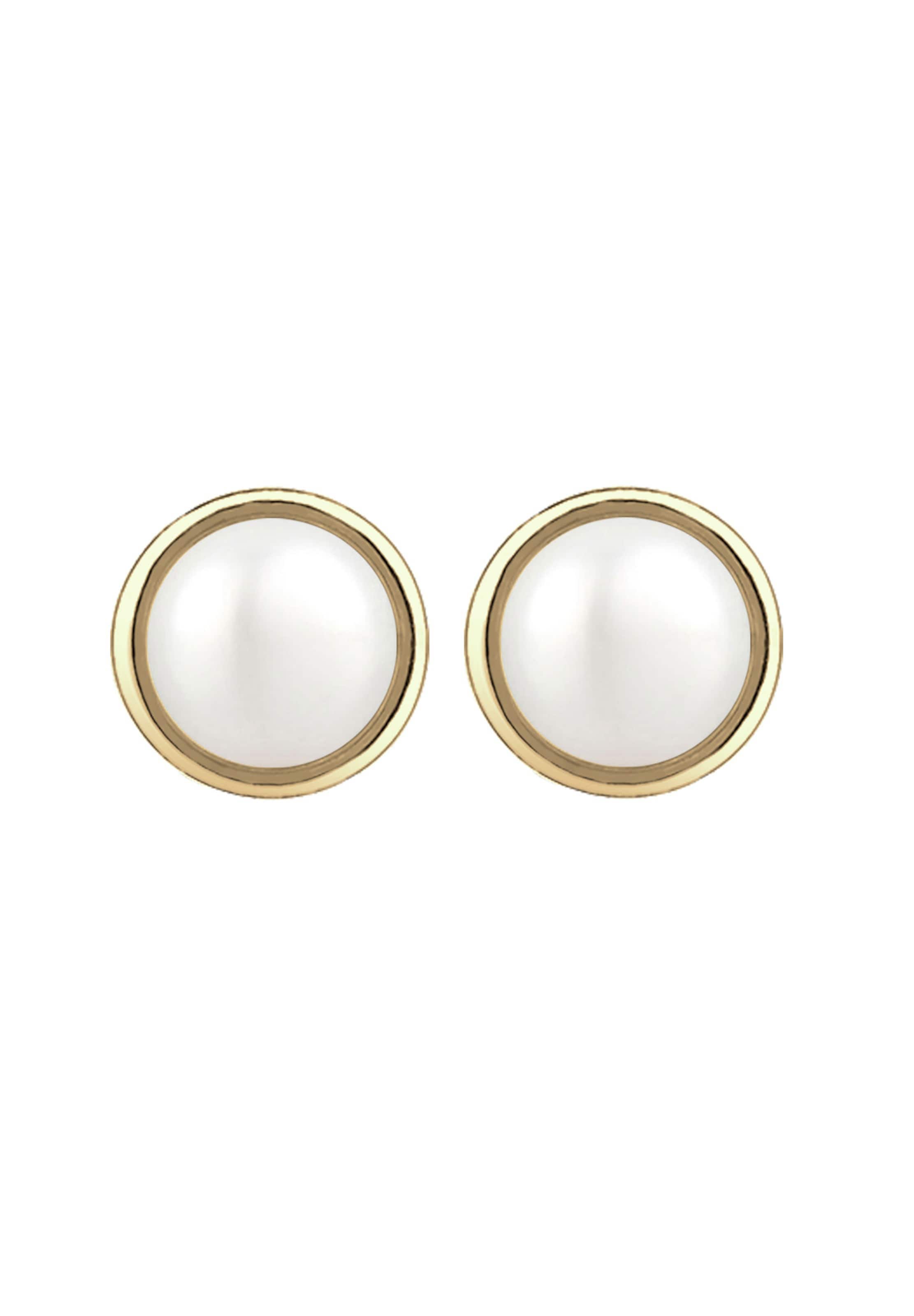 ELLI PREMIUM Ohrringe in Weiß: Vorderseite