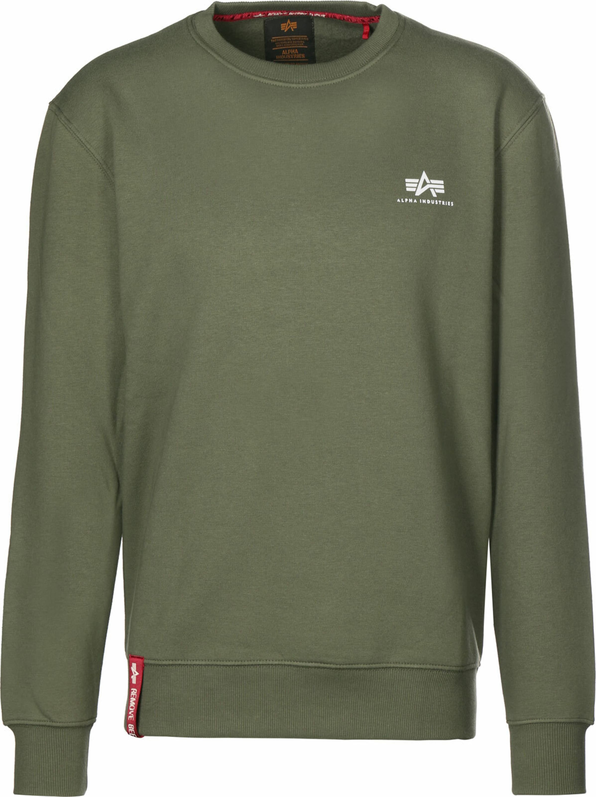 ALPHA INDUSTRIES Mikina – zelená: přední strana