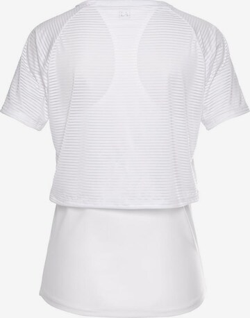 LASCANA ACTIVE Shirt 'Digital Mauve' in Weiß