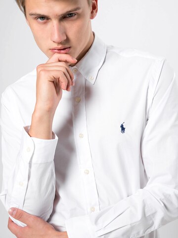 Coupe slim Chemise Polo Ralph Lauren en blanc