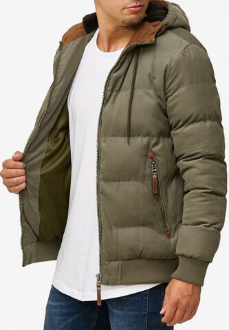 INDICODE JEANS Winter Jacket 'Adeline' in Green