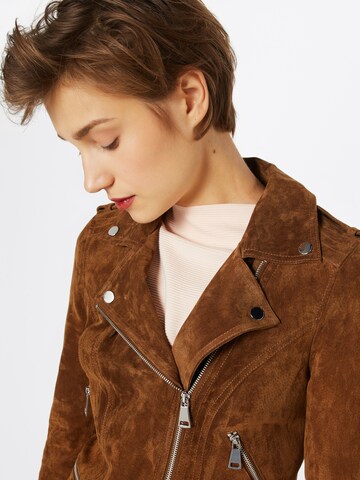 VERO MODA Lederjacke 'ROYCE' in Braun