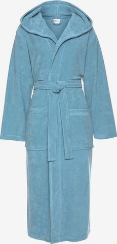 MY HOME Long Bathrobe in Blue: front