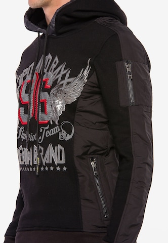 CIPO & BAXX Hoodie in Schwarz