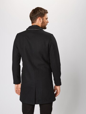 Coupe regular Manteau mi-saison Casual Friday en noir : derrière