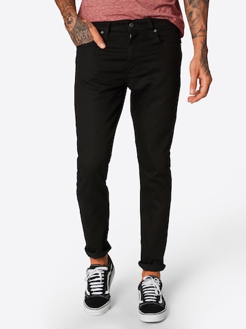 LEVI'S ® Slimfit Jeans '513  Slim Taper' in Zwart: voorkant