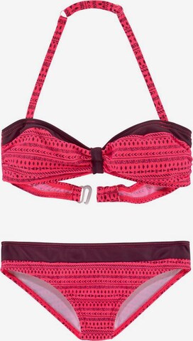 BUFFALO Bandeau Bikini in Pink: front