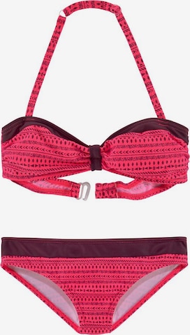 BUFFALO Bandeau-Bikini in Pink: front
