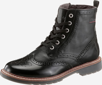 s.Oliver Lace-Up Ankle Boots in Black: front